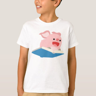 Het vliegboekje en de Cartoon pigkinderen T-shirt