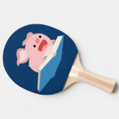 Het vliegboekje en de Cartoon pingpongpeddel Tafeltennisbatje (Zijkant)
