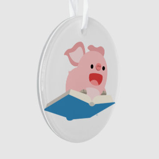 Het vliegboekje en het Cartoon Varkenshyryl Orname Ornament
