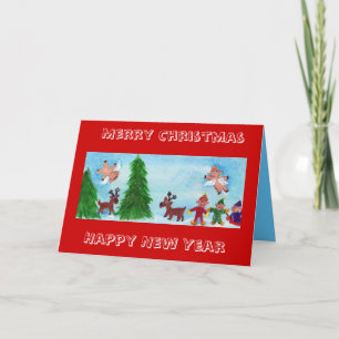 Het vliegen het Onderzoek van Varkens naar Feestdagen Kaart