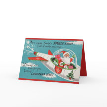 Het vliegen Hoge Kerstman met materiaal voor