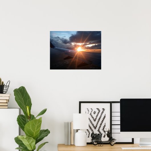 Het vliegen in de zon poster (Thuiskantoor)