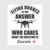 Het vliegen is het antwoord sticker (Vel)