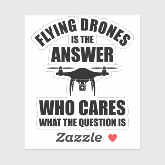 Het vliegen is het antwoord sticker (Vel)