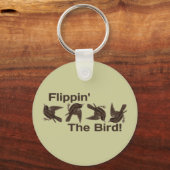 Het vliegen met de vogel sleutelhanger (Voorkant)