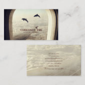Het vliegen met Dolphins Visitekaartje (Voorkant / Achterkant)