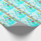 Het vliegen over de stad met ballonnen cadeaupapier (Hoek)