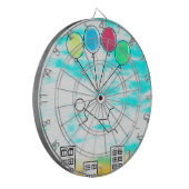 Het vliegen over de stad met ballonnen dartbord (Voorkant Links)