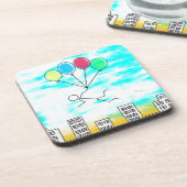 Het vliegen over de stad met ballonnen drankjes onderzetter (Linkerzijde)