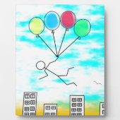 Het vliegen over de stad met ballonnen fotoplaat (Voorkant)