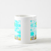 Het vliegen over de stad met ballonnen koffiemok (Center)