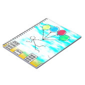 Het vliegen over de stad met ballonnen notitieboek (Linkerzijde)