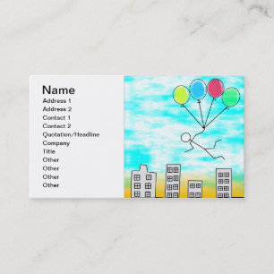 Het vliegen over de stad visitekaartje