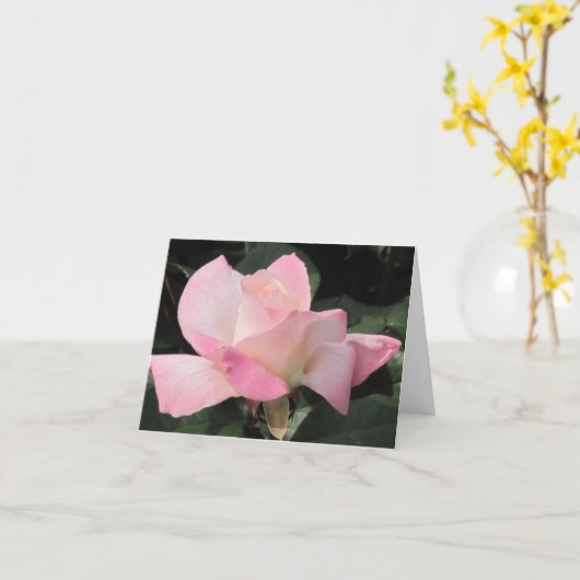 Het vliegen roze nam toe kaart (Gele Bloem)