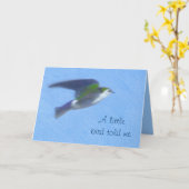 Het vliegen slikt het Fijne Wenskaart van de Kunst Kaart (Gele Bloem)