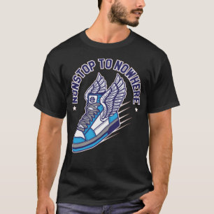 Het vliegen sneakers met vleugels nonstop aan nerg t-shirt