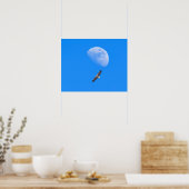 Het vliegen voorbij de maan poster (Keuken)