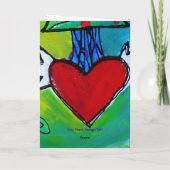 Het Vliegende Hart van de kerstboom Feestdagen Kaart (Achterkant)