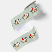 Het vliegende kerst varken satijnen lint (Achterkant)
