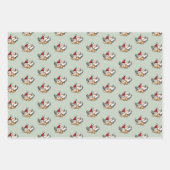 Het vliegende kerstvarken inpakpapier vel (Voorkant)