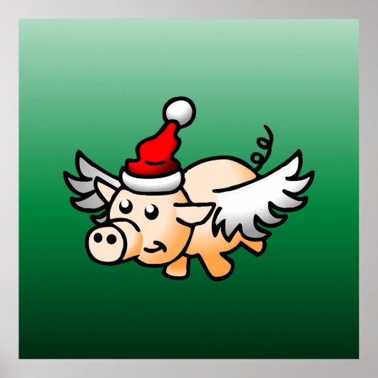 Het vliegende kerstvarken poster (Voorkant)