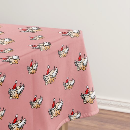 Het Vliegende Kerstvarken Tafelkleed (Voorbeeld)