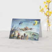 Het vliegende Kind van het Tapijt - het Wenskaart Kaart (Gele Bloem)