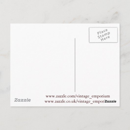 Het vliegende tapijt briefkaart (Achterkant)