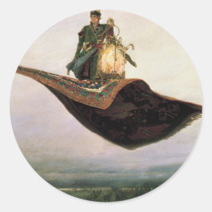 Het vliegende tapijt ronde sticker