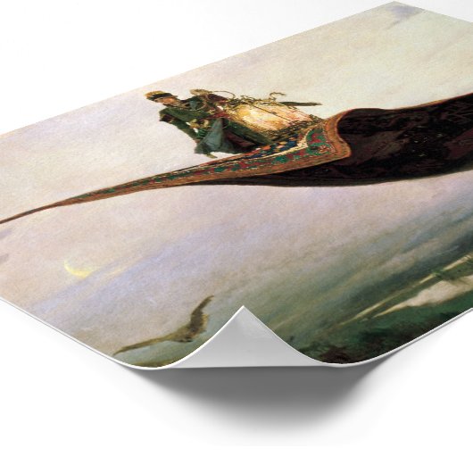 Het vliegende tapijt van Viktor Vasnetsov (1880) Poster (Hoek)