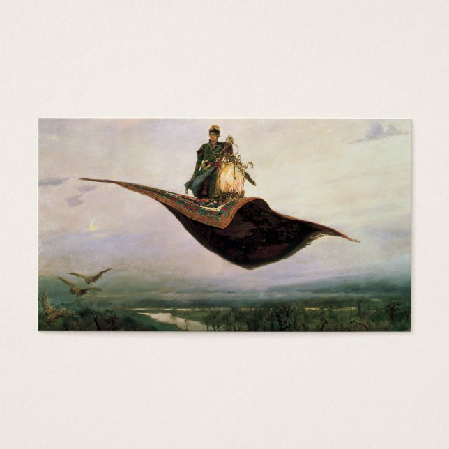 Het vliegende tapijt van Viktor Vasnetsov (1880) Visitekaartjes (Voorkant)
