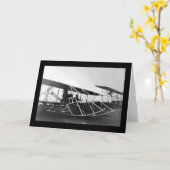 Het Vliegtuig 1909 van Wright van Orville Kaart (Gele Bloem)