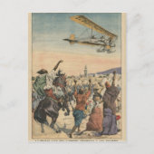Het vliegtuig "Petit Journal" dat over Briefkaart (Voorkant)