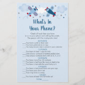 Het vliegtuig stapt wolken wat in uw telefoonspel (Voorkant)