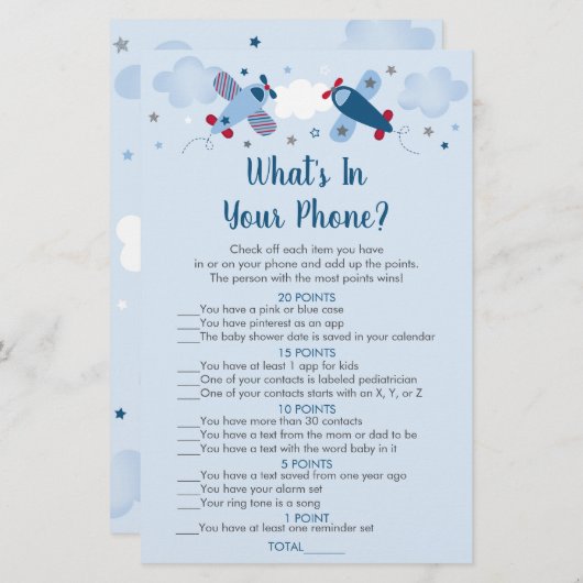 Het vliegtuig stapt wolken wat in uw telefoonspel (Voorkant / Achterkant)