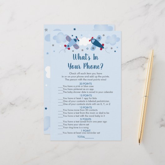 Het vliegtuig stapt wolken wat in uw telefoonspel (Voorkant / Achterkant in situ)