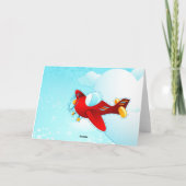 Het vliegtuig van de liefde, wenskaart kaart (Achterkant)