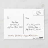 Het Vliegtuig van de Reis van Bon Briefkaart (Achterkant)