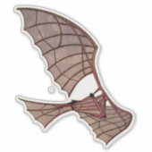 Het Vliegtuig van Leonardo da Vinci Sticker (Voorkant)