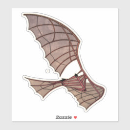 Het Vliegtuig van Leonardo da Vinci Sticker