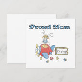 Het vliegtuig van Proud Mam Het is een Jongen Gift Aankondiging (Voorkant / Achterkant)