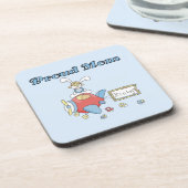 Het vliegtuig van Proud Mam Het is een Jongen Gift Drankjes Onderzetter (Linkerzijde)