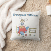 Het vliegtuig van Proud Mam Het is een Jongen Gift Kussen (Deken)