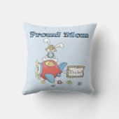 Het vliegtuig van Proud Mam Het is een Jongen Gift Kussen (Achterkant)