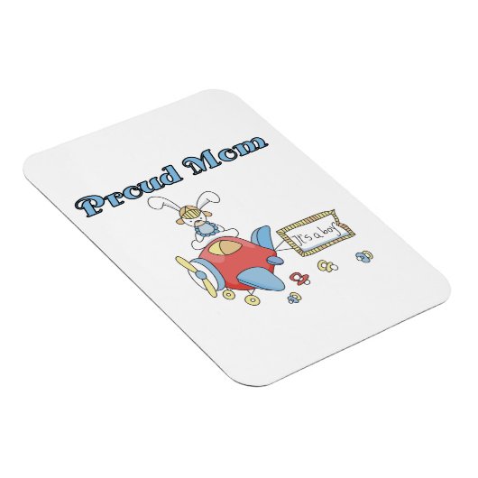 Het vliegtuig van Proud Mam Het is een Jongen Gift Magneet (Rechterzijde)