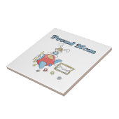 Het vliegtuig van Proud Mam Het is een Jongen Gift Tegeltje (Zijkant)