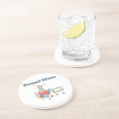 Het vliegtuig van Proud Mam Het is een Jongen Gift Zandsteen Onderzetter (Zijkant)