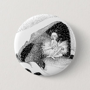 Het vliegveld in de winter Button