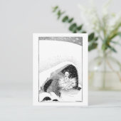 Het vliegveld in het Briefkaart van de winter (Staand voorkant)