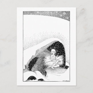 Het vliegveld in het Briefkaart van de winter